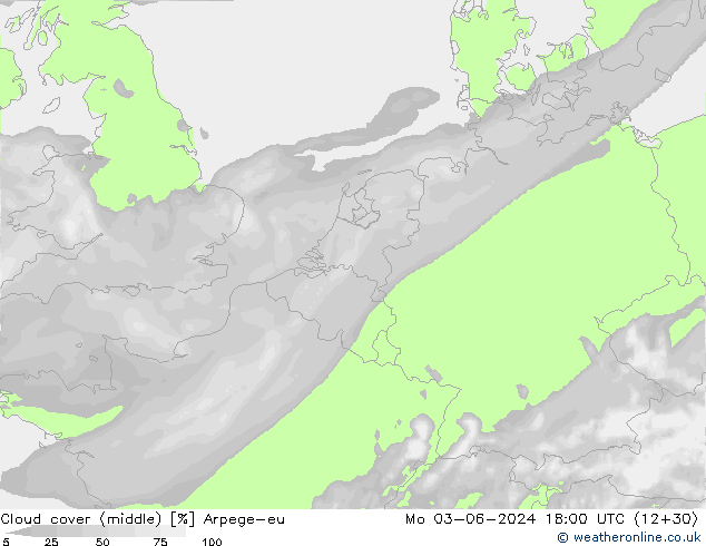 Bewolking (Middelb.) Arpege-eu ma 03.06.2024 18 UTC