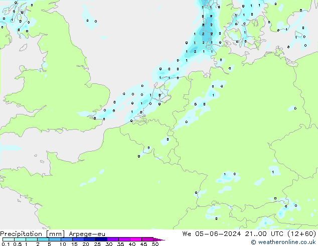 Yağış Arpege-eu Çar 05.06.2024 00 UTC