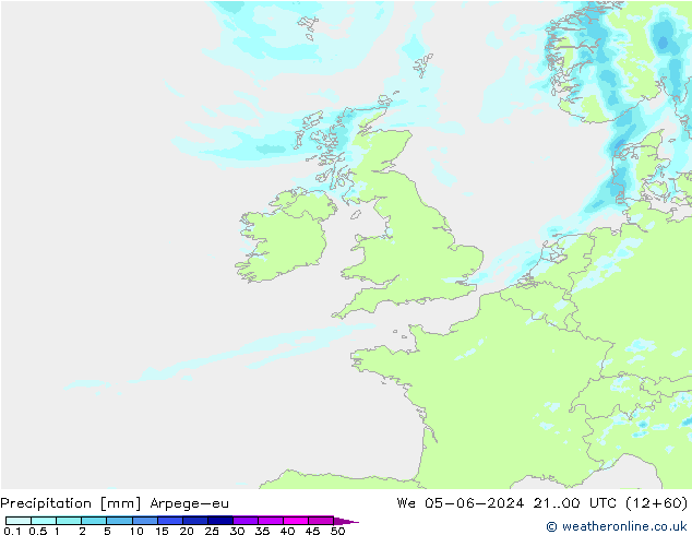 Neerslag Arpege-eu wo 05.06.2024 00 UTC