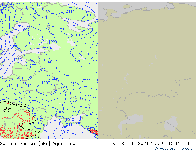 Luchtdruk (Grond) Arpege-eu wo 05.06.2024 09 UTC