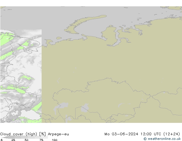 облака (средний) Arpege-eu пн 03.06.2024 12 UTC