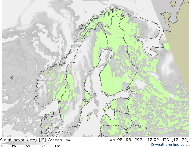 Nubi basse Arpege-eu mer 05.06.2024 12 UTC