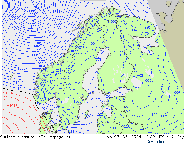 Bodendruck Arpege-eu Mo 03.06.2024 12 UTC