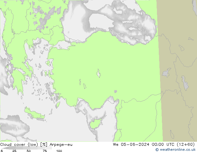 Bulutlar (düşük) Arpege-eu Çar 05.06.2024 00 UTC