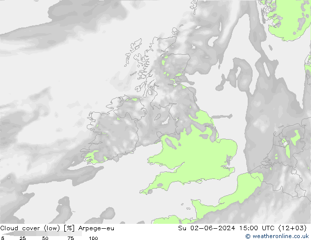 nízká oblaka Arpege-eu Ne 02.06.2024 15 UTC