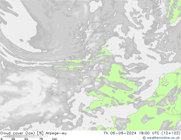 Nubi basse Arpege-eu gio 06.06.2024 18 UTC