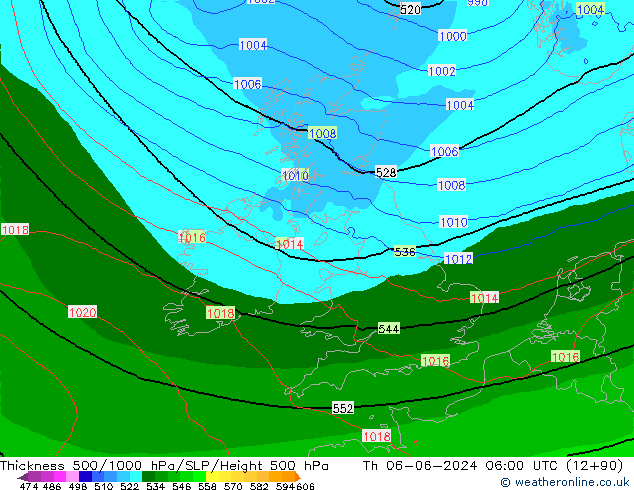 Thck 500-1000hPa Arpege-eu gio 06.06.2024 06 UTC