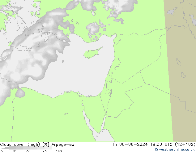 Wolken (hohe) Arpege-eu Do 06.06.2024 18 UTC