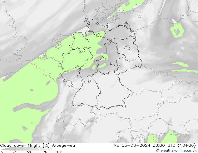 Bulutlar (yüksek) Arpege-eu Pzt 03.06.2024 00 UTC