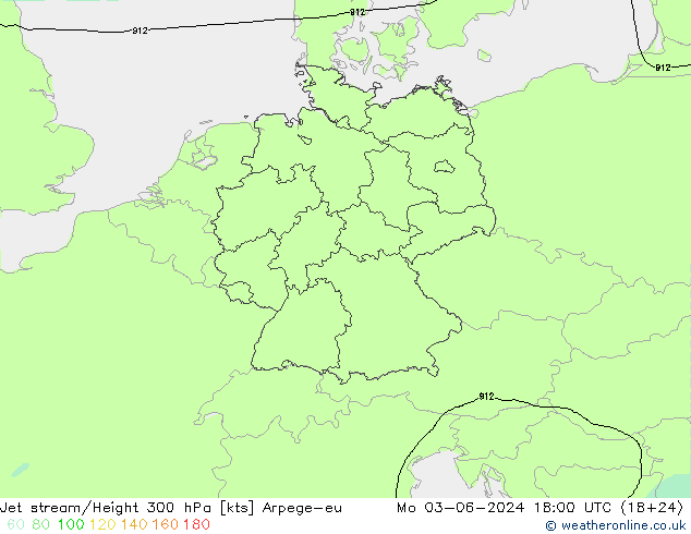 高速氣流 Arpege-eu 星期一 03.06.2024 18 UTC