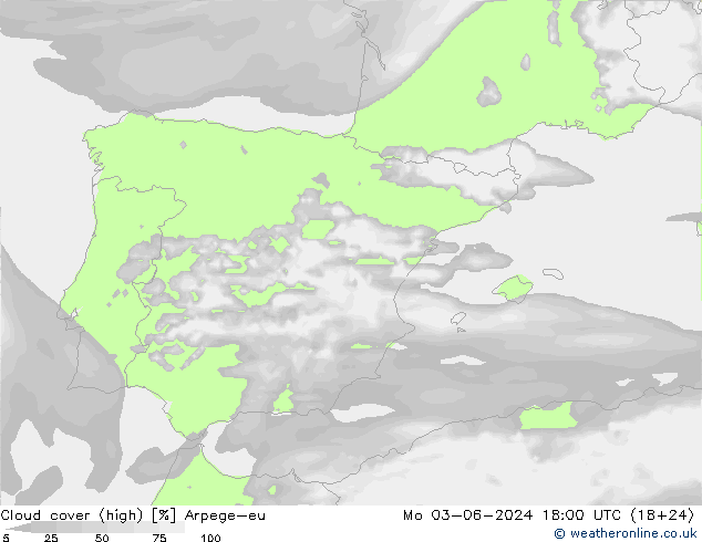 nuvens (high) Arpege-eu Seg 03.06.2024 18 UTC