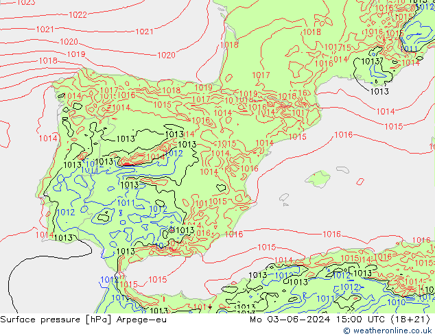 ciśnienie Arpege-eu pon. 03.06.2024 15 UTC