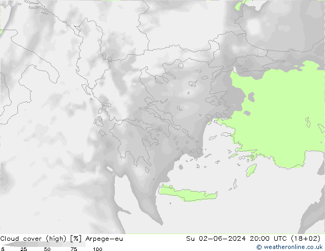 vysoký oblak Arpege-eu Ne 02.06.2024 20 UTC