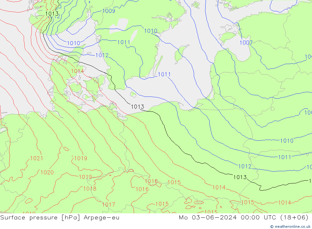 Bodendruck Arpege-eu Mo 03.06.2024 00 UTC