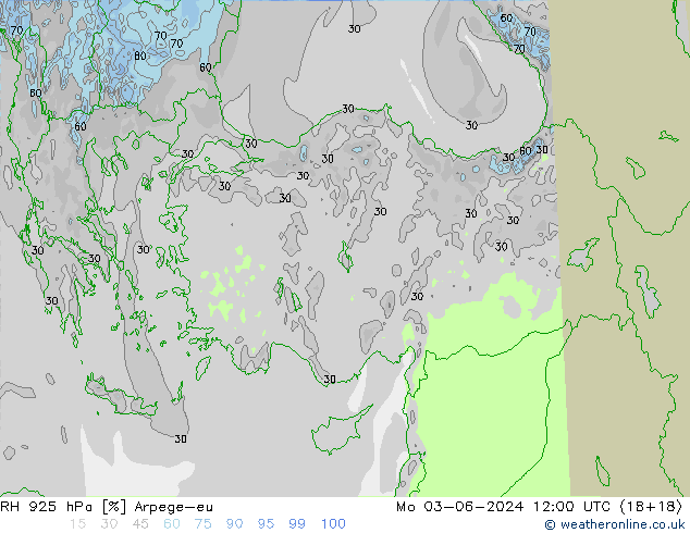 RV 925 hPa Arpege-eu ma 03.06.2024 12 UTC