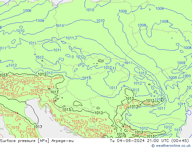 pression de l'air Arpege-eu mar 04.06.2024 21 UTC