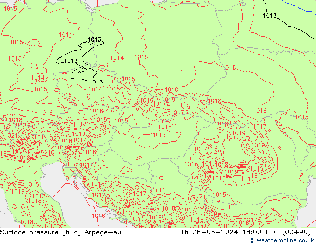 Luchtdruk (Grond) Arpege-eu do 06.06.2024 18 UTC