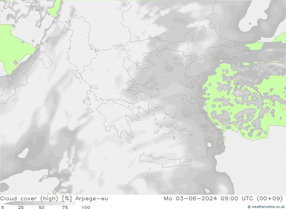 Bewolking (Hoog) Arpege-eu ma 03.06.2024 09 UTC