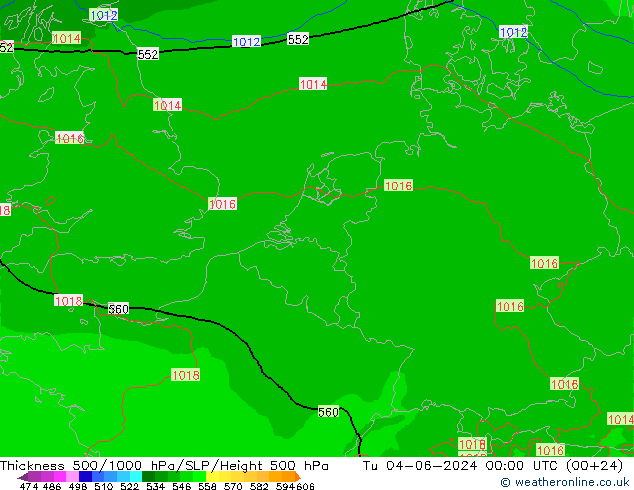 Thck 500-1000гПа Arpege-eu вт 04.06.2024 00 UTC