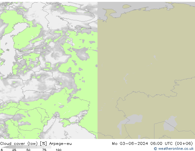 Bulutlar (düşük) Arpege-eu Pzt 03.06.2024 06 UTC