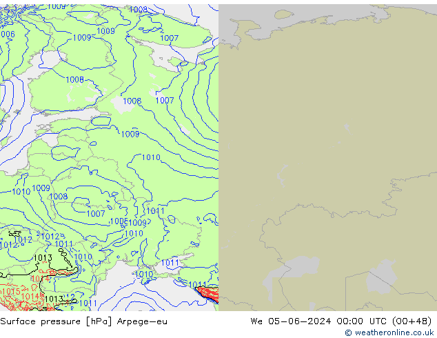 приземное давление Arpege-eu ср 05.06.2024 00 UTC