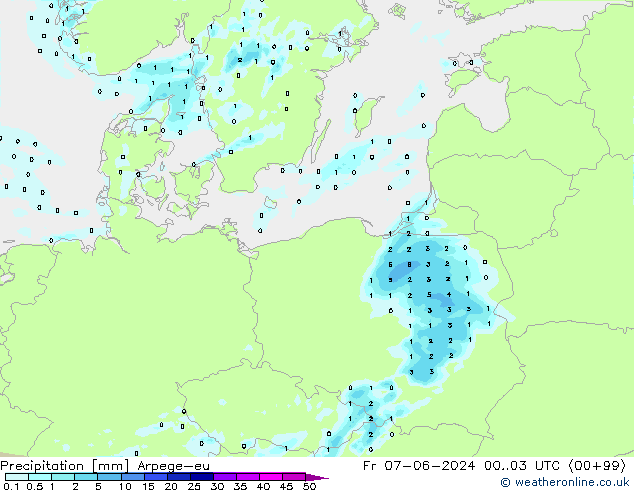 Yağış Arpege-eu Cu 07.06.2024 03 UTC