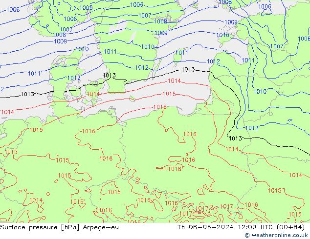 ciśnienie Arpege-eu czw. 06.06.2024 12 UTC