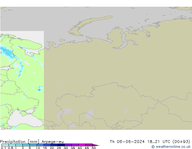 Yağış Arpege-eu Per 06.06.2024 21 UTC