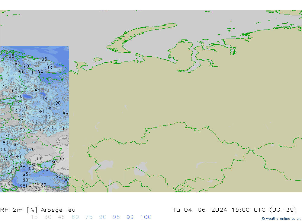Humedad rel. 2m Arpege-eu mar 04.06.2024 15 UTC