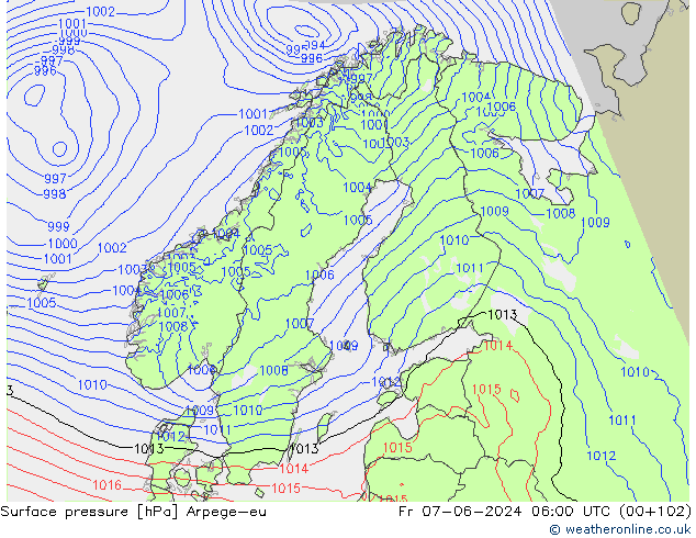 ciśnienie Arpege-eu pt. 07.06.2024 06 UTC