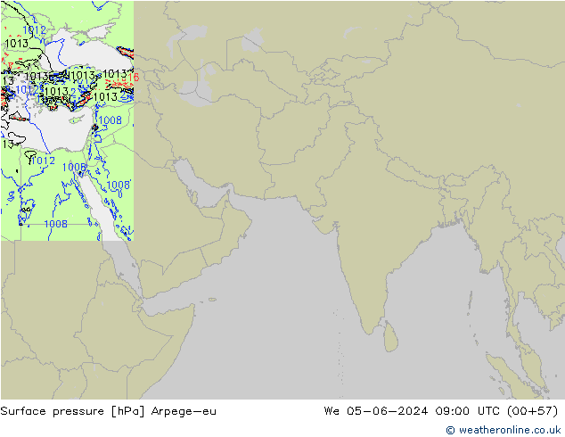 pression de l'air Arpege-eu mer 05.06.2024 09 UTC