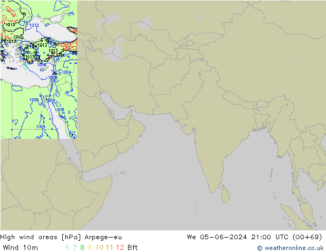 High wind areas Arpege-eu mié 05.06.2024 21 UTC