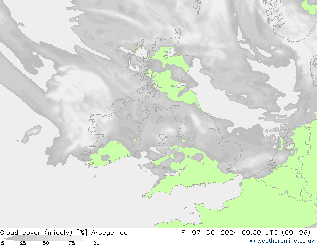 облака (средний) Arpege-eu пт 07.06.2024 00 UTC