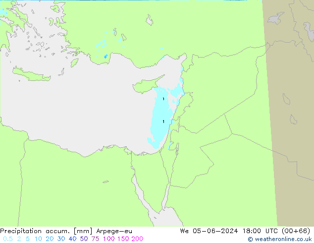 Precipitation accum. Arpege-eu Qua 05.06.2024 18 UTC
