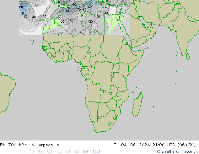 RV 700 hPa Arpege-eu di 04.06.2024 21 UTC