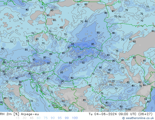 RH 2m Arpege-eu вт 04.06.2024 09 UTC