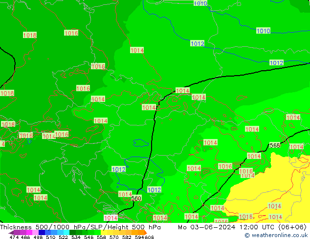 Thck 500-1000hPa Arpege-eu lun 03.06.2024 12 UTC