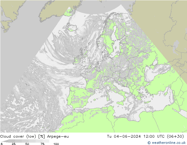 Wolken (tief) Arpege-eu Di 04.06.2024 12 UTC