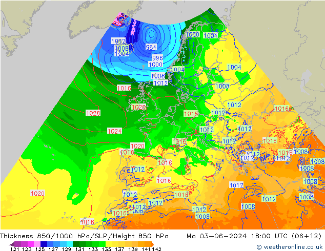 Thck 850-1000 hPa Arpege-eu Mo 03.06.2024 18 UTC