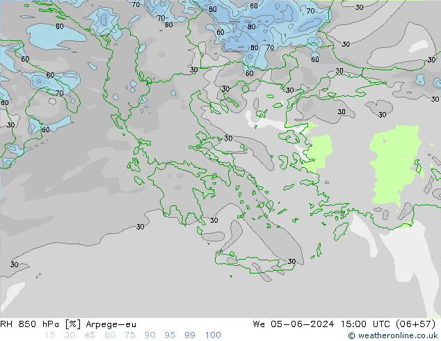 RV 850 hPa Arpege-eu wo 05.06.2024 15 UTC