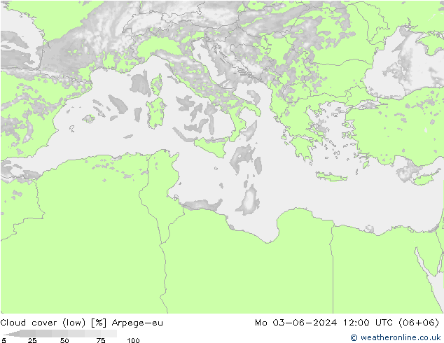 Nubi basse Arpege-eu lun 03.06.2024 12 UTC