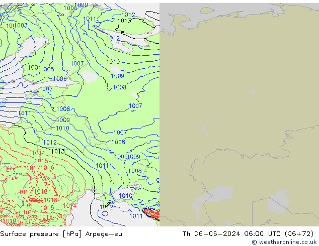 ciśnienie Arpege-eu czw. 06.06.2024 06 UTC