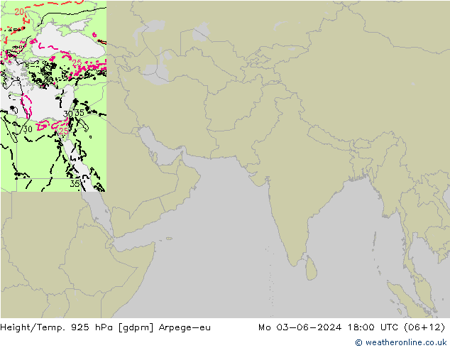 Height/Temp. 925 hPa Arpege-eu Seg 03.06.2024 18 UTC