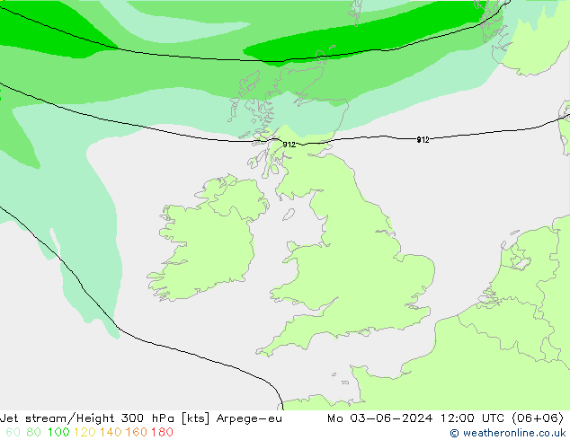 Corriente en chorro Arpege-eu lun 03.06.2024 12 UTC