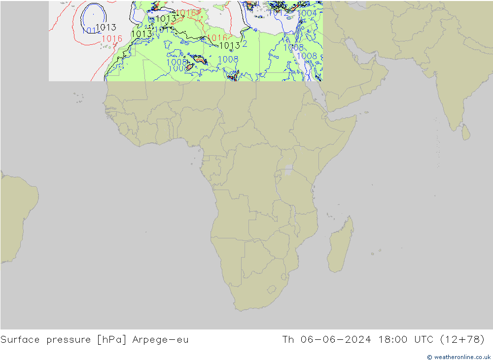 Luchtdruk (Grond) Arpege-eu do 06.06.2024 18 UTC