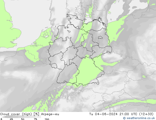 Wolken (hohe) Arpege-eu Di 04.06.2024 21 UTC