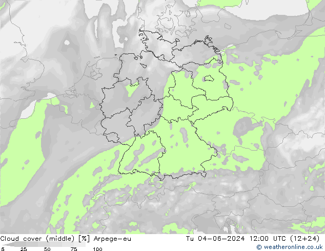 Nubes medias Arpege-eu mar 04.06.2024 12 UTC