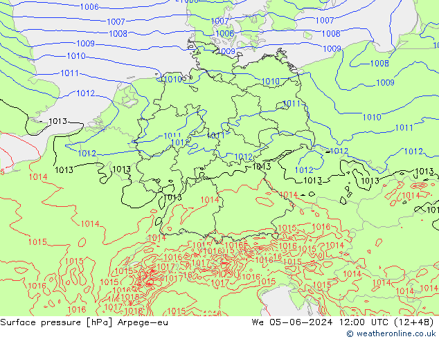 ciśnienie Arpege-eu śro. 05.06.2024 12 UTC