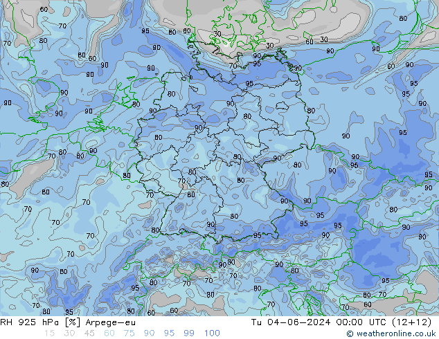 RV 925 hPa Arpege-eu di 04.06.2024 00 UTC