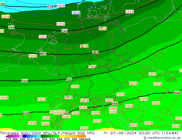 Thck 500-1000гПа Arpege-eu пт 07.06.2024 00 UTC